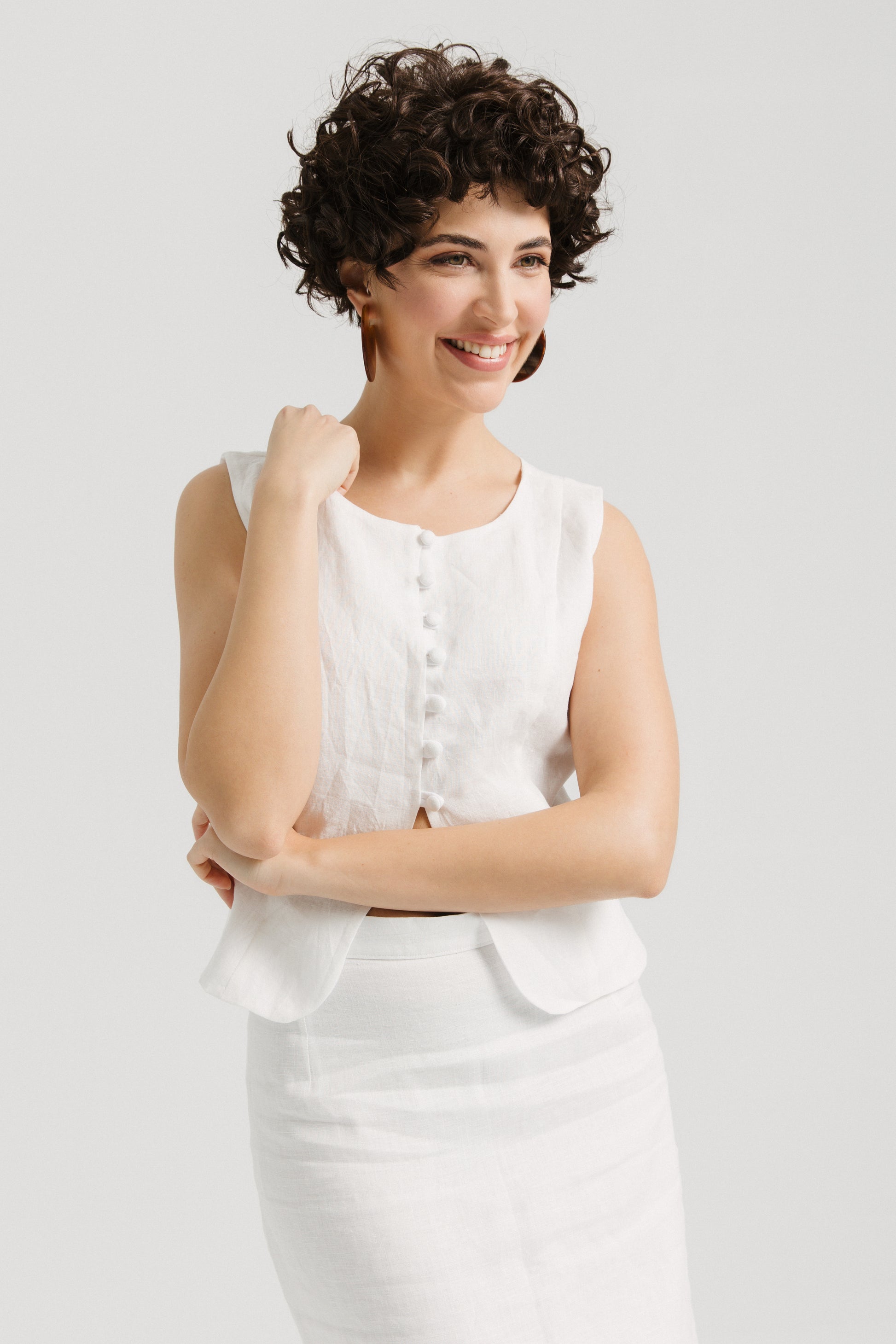 HAM FABRICS - Blouse en lin style japonais