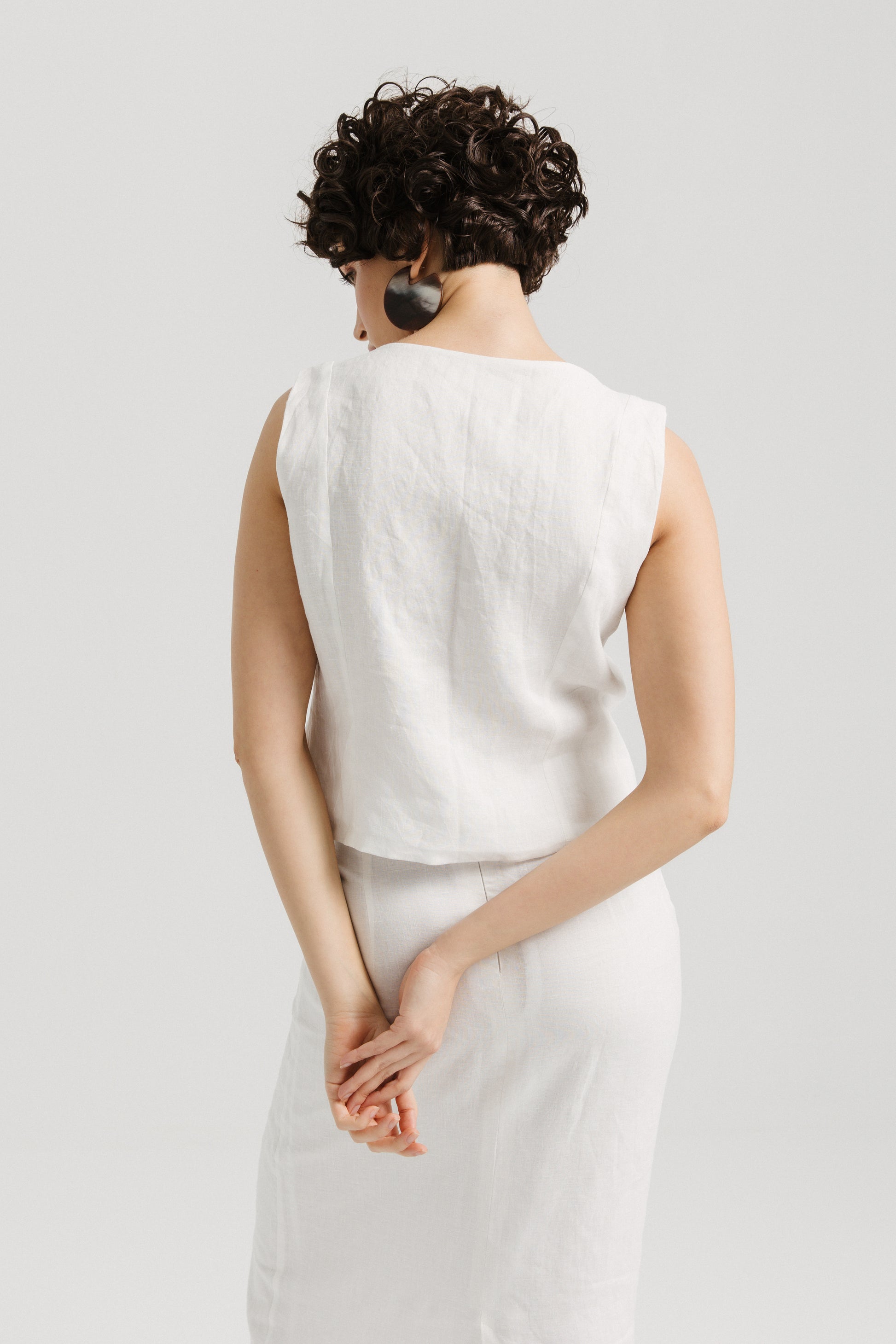 HAM FABRICS - Blouse en lin style japonais