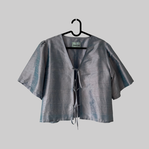 DAMYAS - Blouse soie shantung - light blush