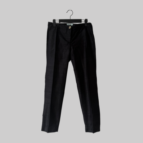 DAMYAS - Pantalon Idil en Shantung de Soi - Noir