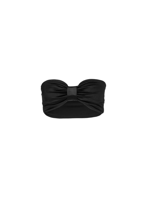 BEYDA UZAL - Crop Top Noir avec Nœud