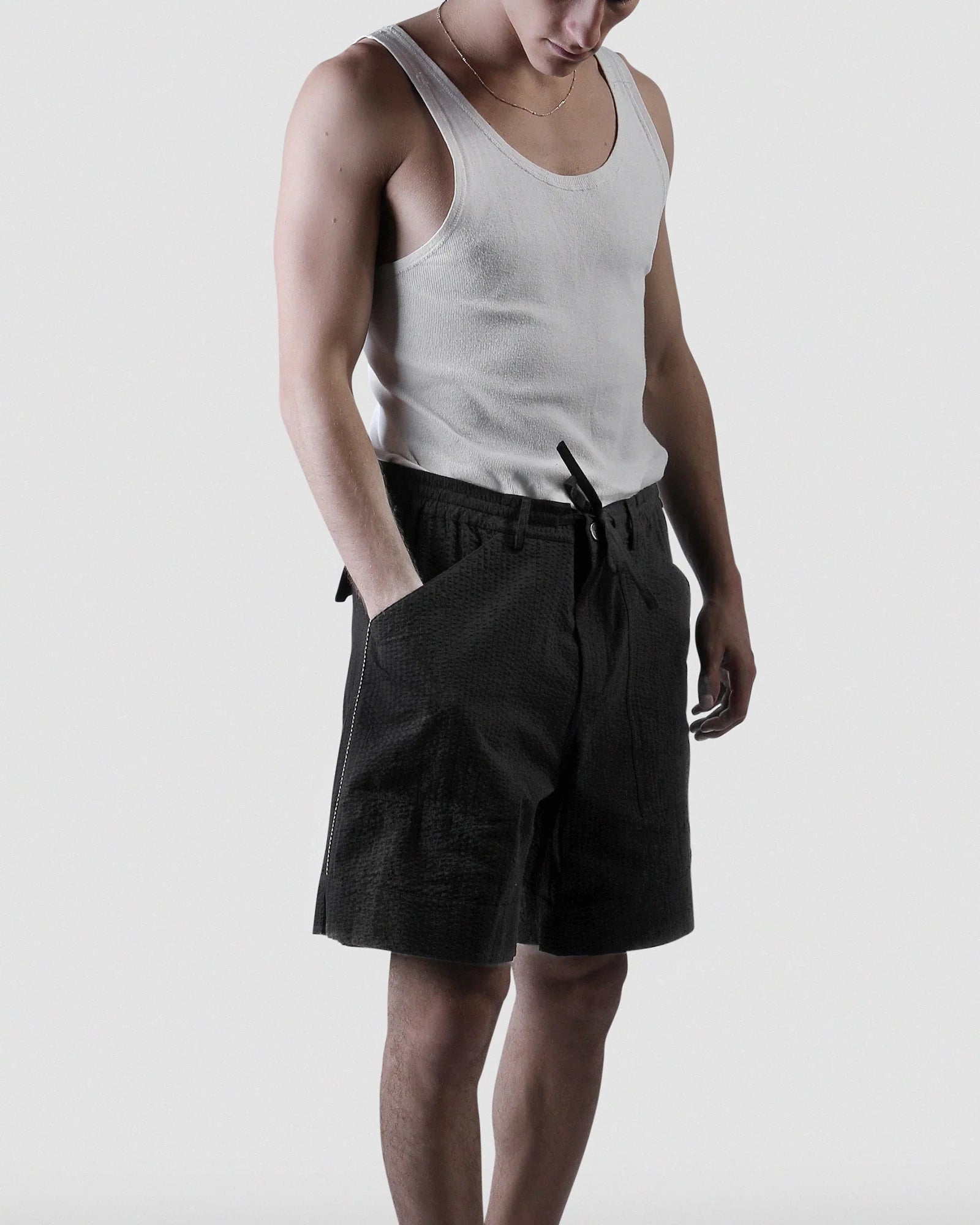 WAVE TEXTURE - Short Riviera - Noir