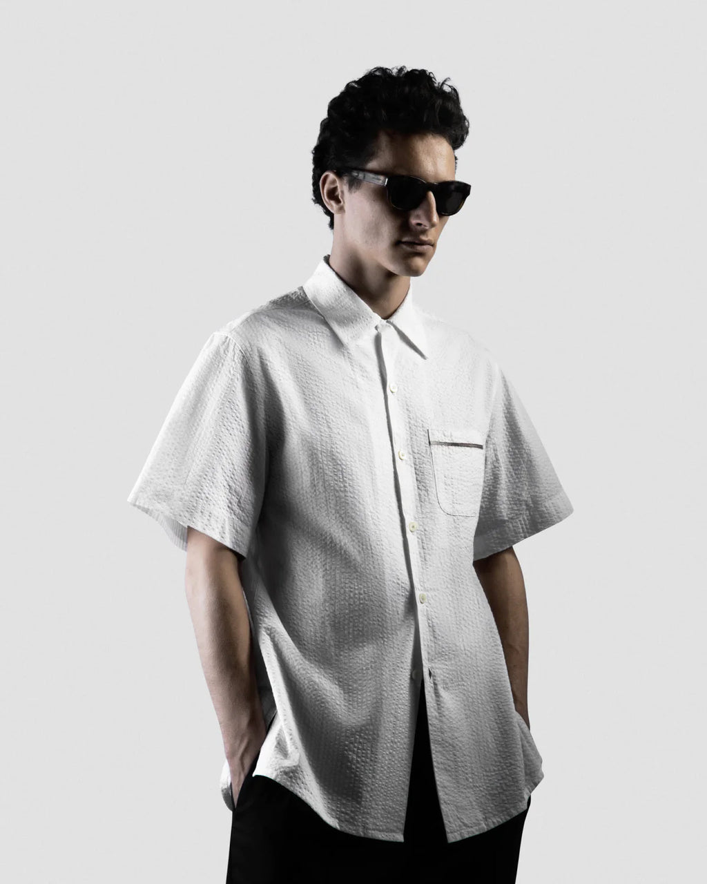 WAVE TEXTURE - Chemise Sair - Blanc
