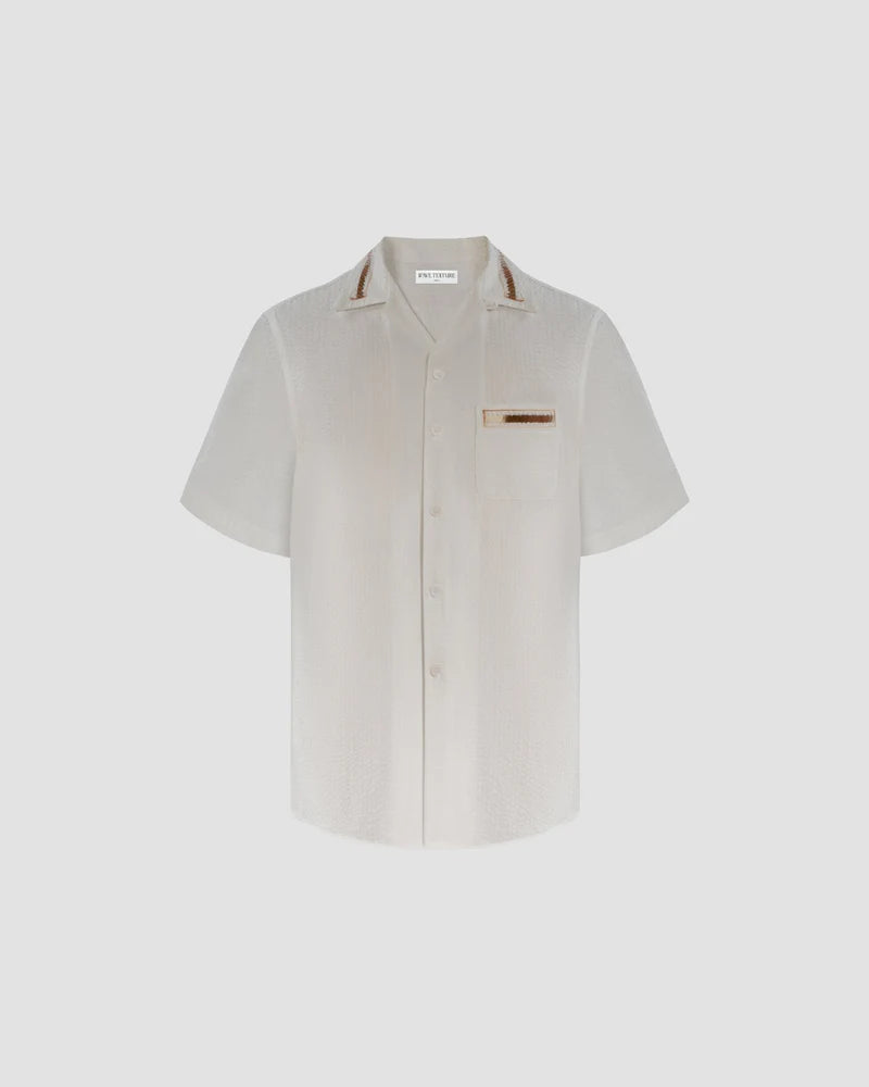 WAVE TEXTURE - Sair Shirt - Couture Blanc